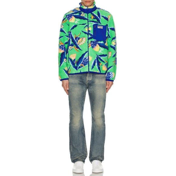 Polo Ralph Lauren Hi Pile Zip Sweater in Bonheur Floral & Jadite - Picture 5 of 5